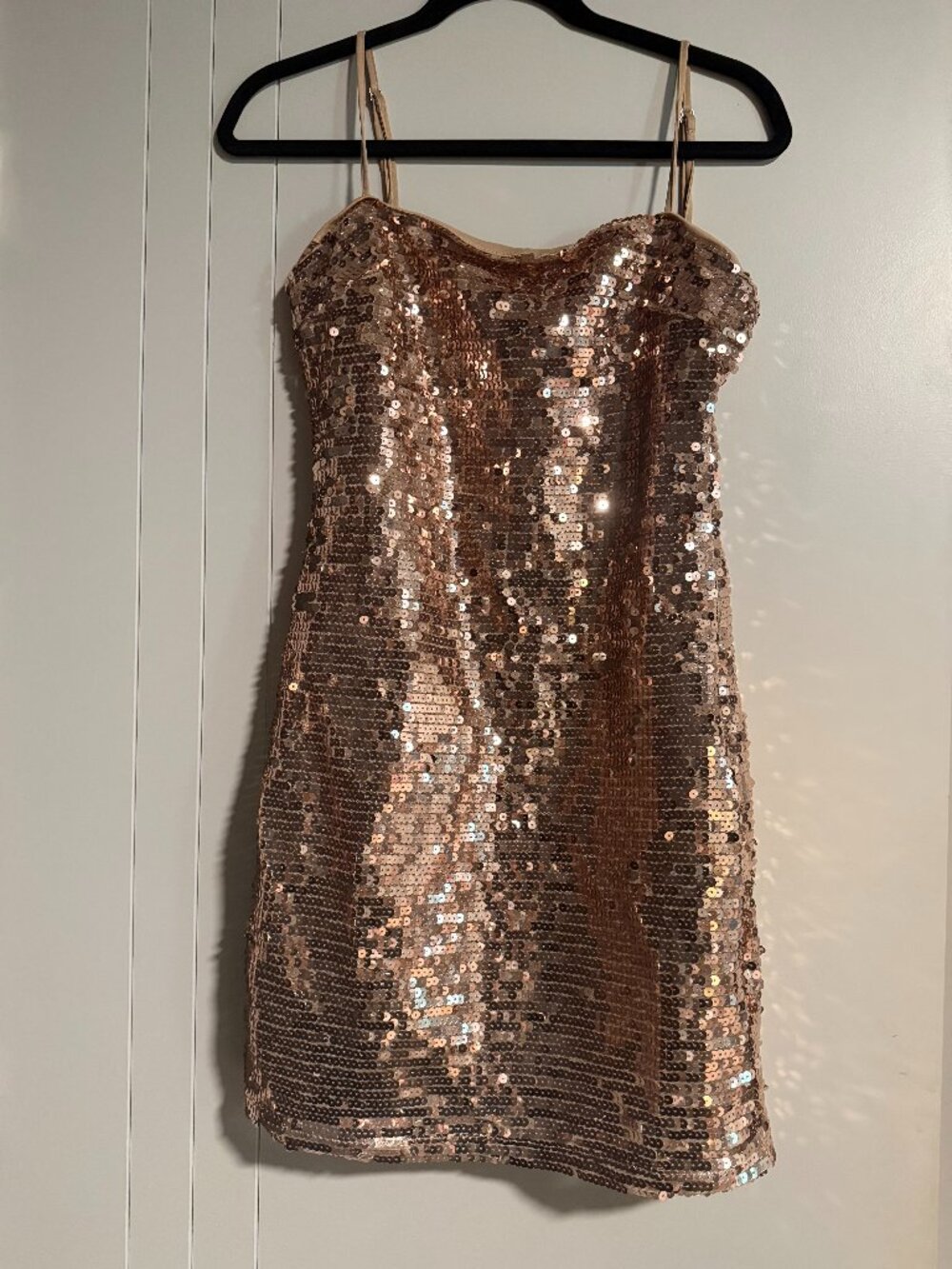 June & Hudson Gold Sequin Mini Dress – Size Small
